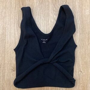 🖤 Urban Outfitters Out From Undrr Black front twist deep v neck Tank Top